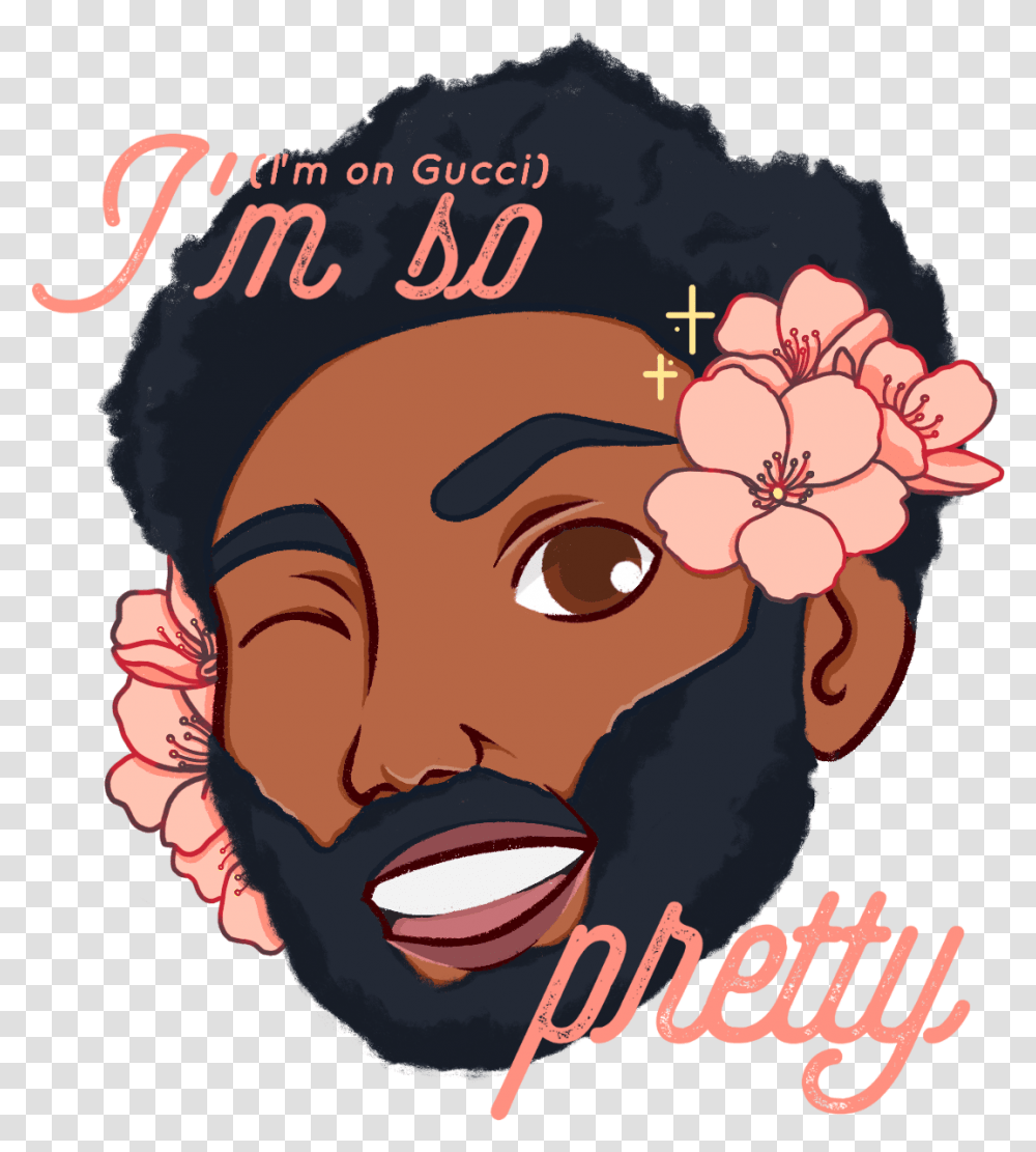 Image Of Childish Glambino Die Cut Illustration, Advertisement, Poster, Flyer, Paper Transparent Png