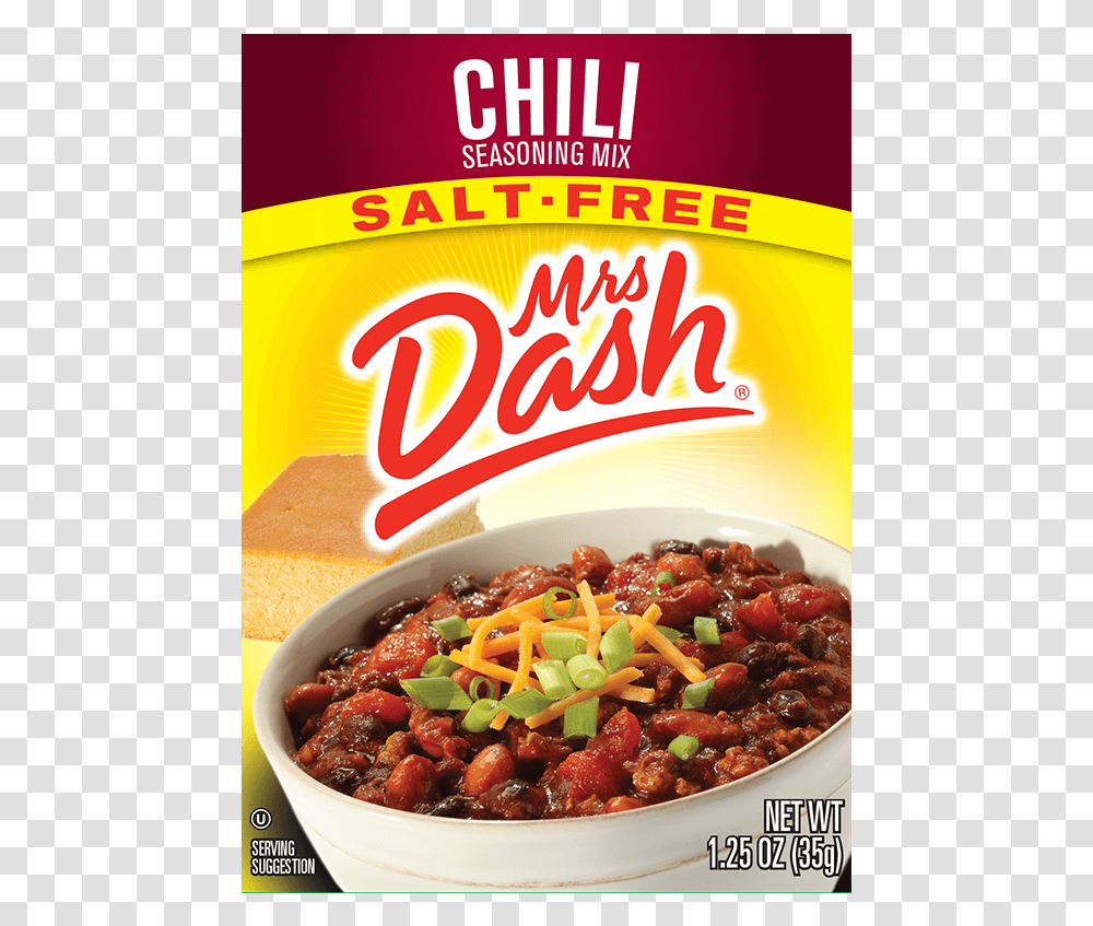 Image Of Chili Seasoning Mix Mrs Dash Taco Seasoning, Food, Meal, Pasta, Bowl Transparent Png