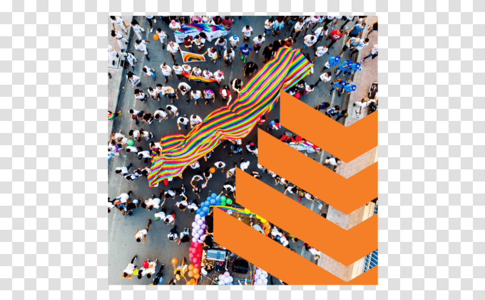 Image Of Crowd Of People With A Rainbow Flag Toronto Pride Parade 2019 Road Closures, Paper, Confetti, Person, Human Transparent Png