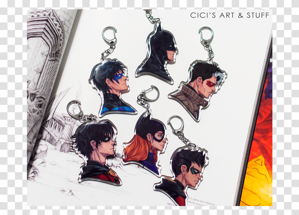 Image Of Dc Bust Keychains Preorder Cartoon, Comics, Book, Person, Human Transparent Png