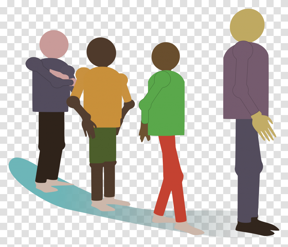 Image Of Different People Standing In People Line Icon, Person, Human, Sled, Hand Transparent Png