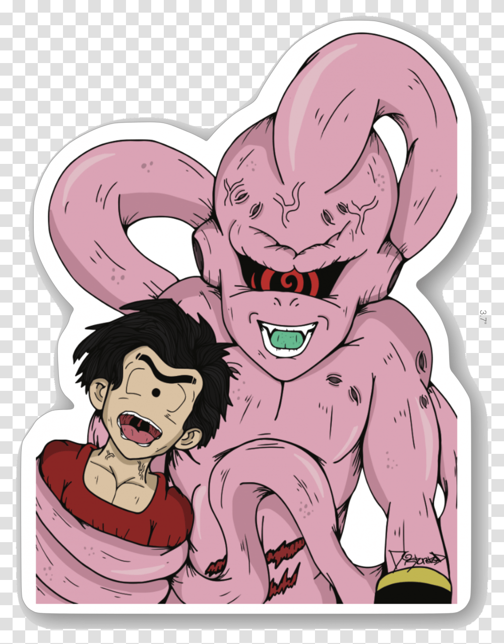 Image Of Distortedd Kid Buu Cartoon, Person, Drawing, Doodle, Book Transparent Png
