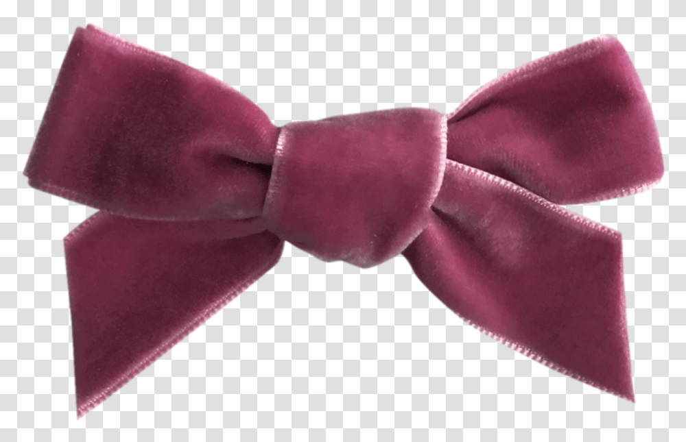Image Of Dusty Lavender French Velvet Petit Bow Clip Satin, Tie, Accessories, Accessory, Bow Tie Transparent Png