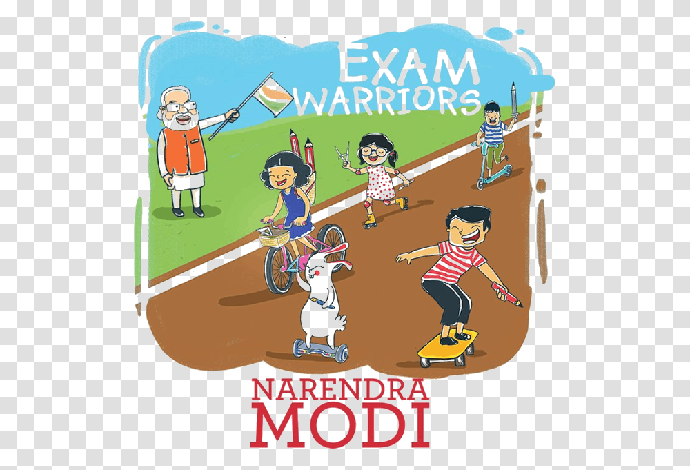 Image Of Exam Warriors Pm Narendra Modis Book For Exam Warriors By Narendra Modi, Person, Bicycle, Skateboard, Sport Transparent Png