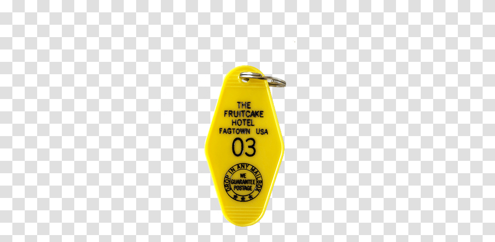 Image Of Fruitcake Hotel Vintage Style Keychain Sports Equipment, Label, Machine, Light Transparent Png