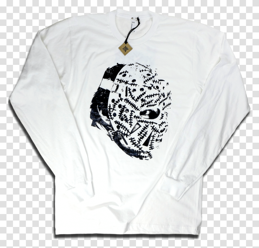 Image Of Gerry Cheevers Leatherface Long Sleeved T Shirt, Apparel, T-Shirt, Sweatshirt Transparent Png