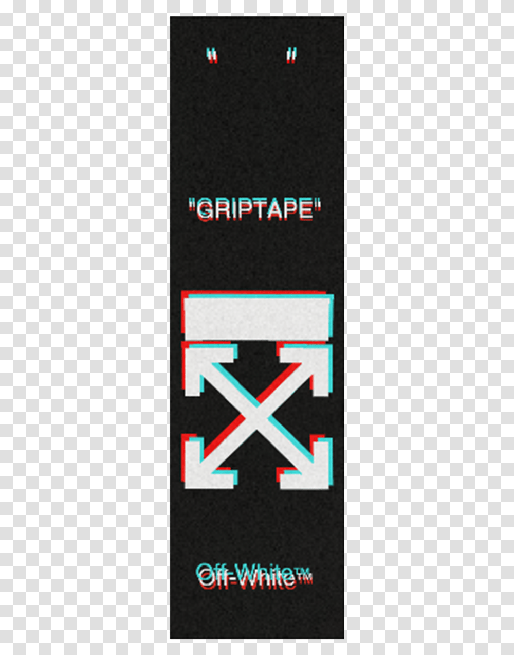 Image Of Glitch Off White Griptape Off White Grip Tape, Label, Alphabet, Word Transparent Png