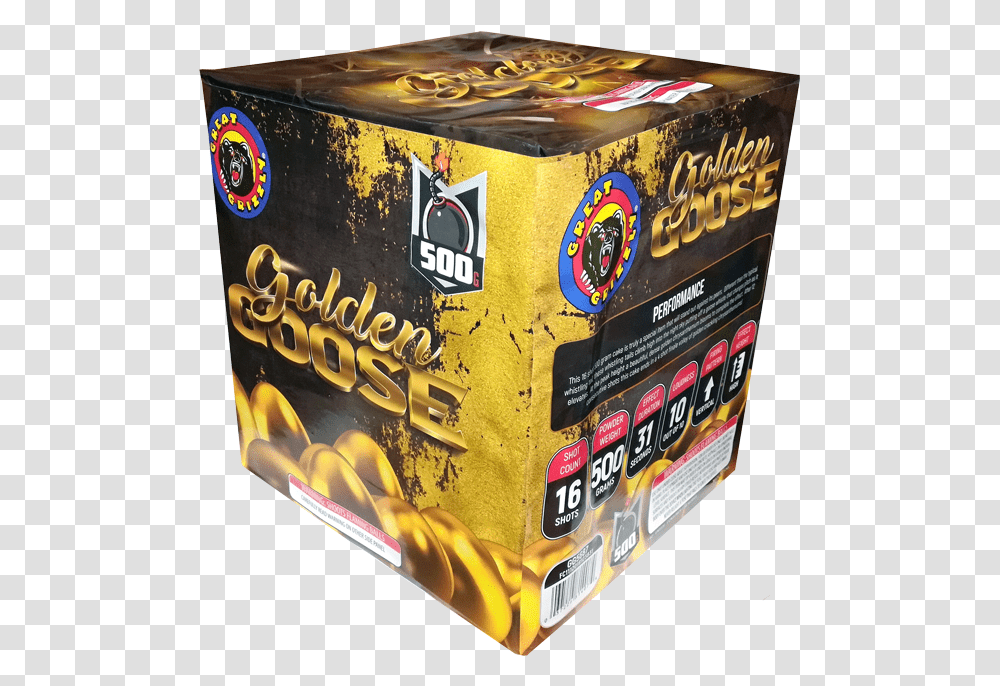 Image Of Golden Goose 16 Shots Lager, Box, Carton, Cardboard, Crowd Transparent Png