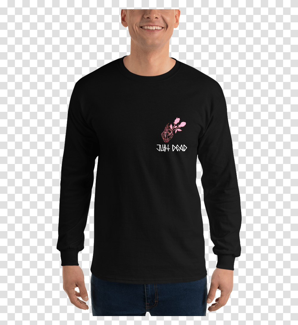 Image Of Grim X Just Dead Rose Long Sleeve T Shirt, Apparel, Person, Human Transparent Png