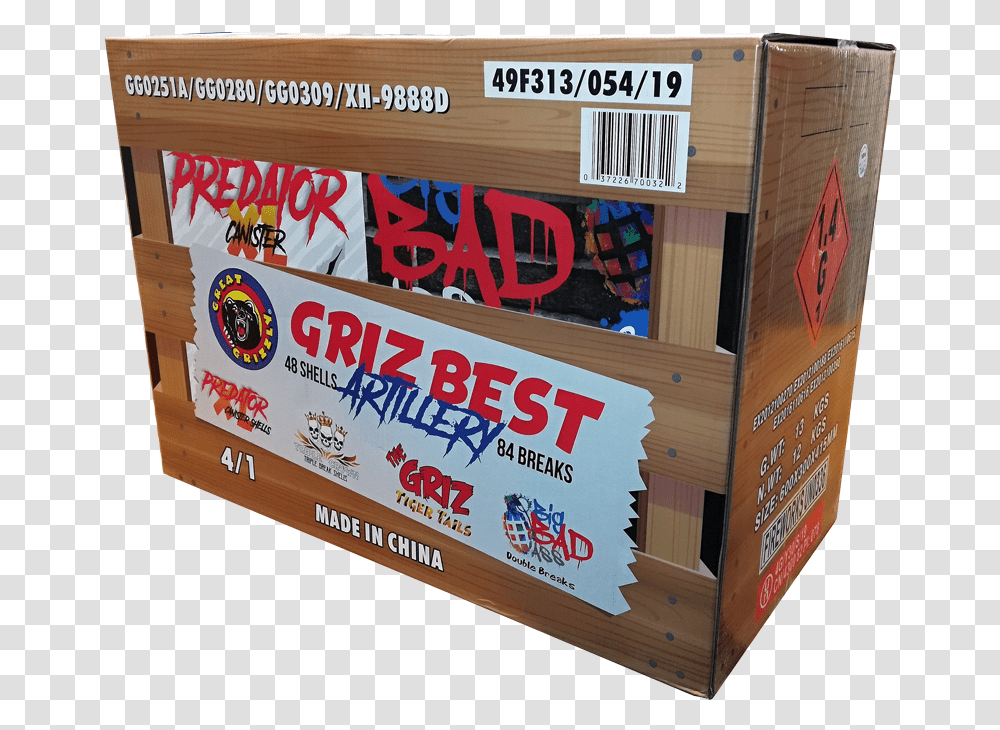 Image Of Griz Best Artillery Assortment Wood, Box, Crate, Plywood, Shelf Transparent Png