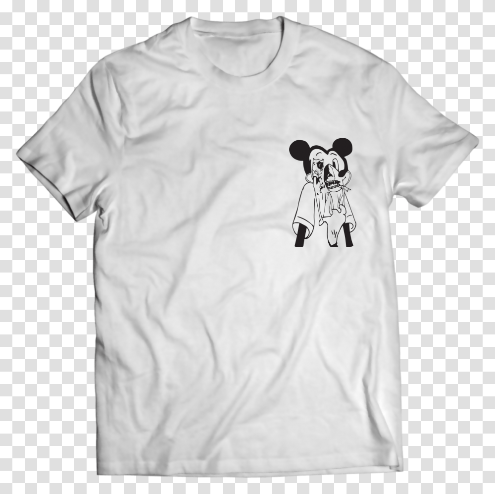 Image Of Hand Drawn Mickey Mouse Skull Design For 2020 T Shirt, Apparel, T-Shirt, Sleeve Transparent Png