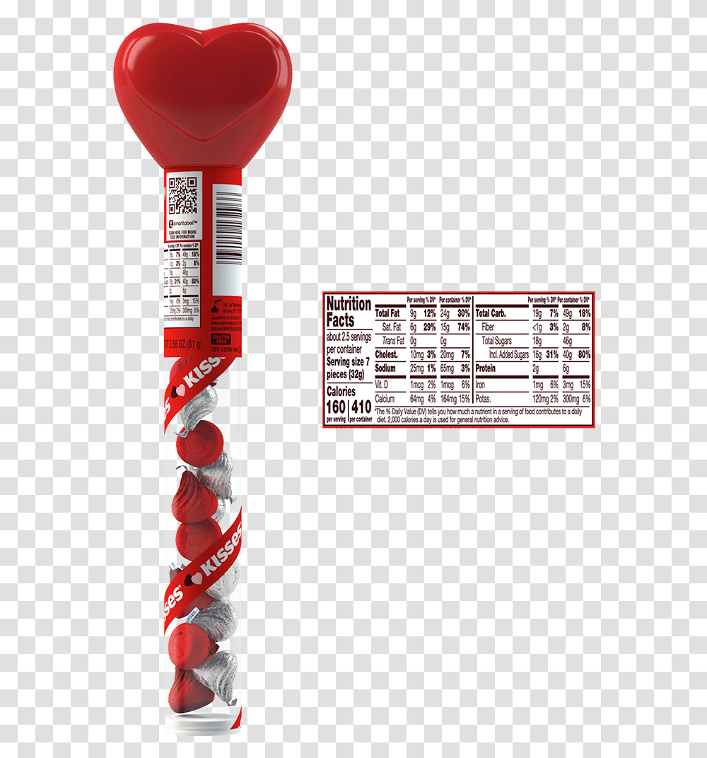 Image Of Hershey's Kisses Valentine's Milk Chocolates Heart, Label, Plot, Weapon Transparent Png