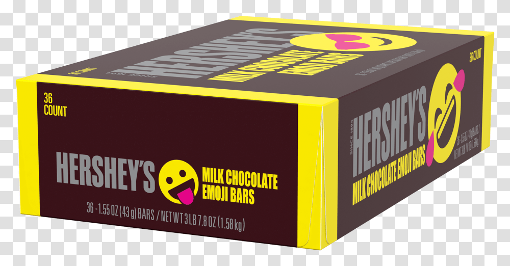 Image Of Hershey's Milk Chocolate Emoji Bars 36 Pack Box, Carton, Cardboard Transparent Png