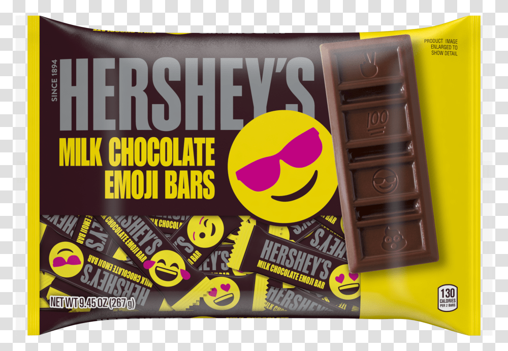 Image Of Hershey's Milk Chocolate Emoji Bars Snack Chocolate Bar Transparent Png