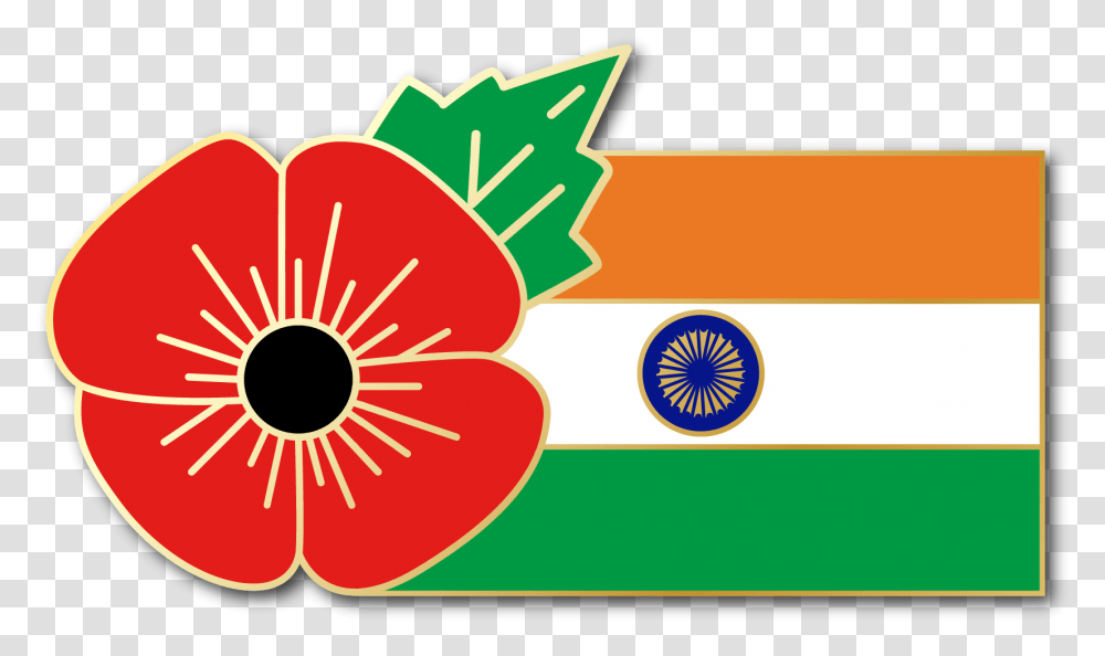 Image Of India Fmn Poppyflag Combo Medal 28mm X Trinidad And Tobago Cliparts, Plant, Flower, Blossom Transparent Png