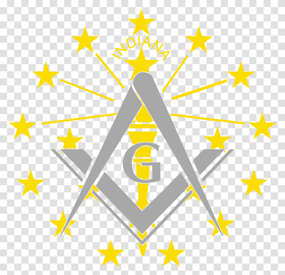 Image Of Indiana Flag Square And Compass Indiana State Flag Logo, Star Symbol, Outdoors, Dynamite, Bomb Transparent Png