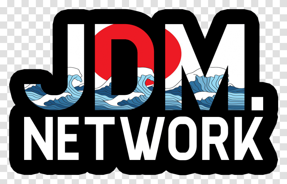 Image Of Jdm Network Logo Sticker Graphic Design, Alphabet, Word, Label Transparent Png