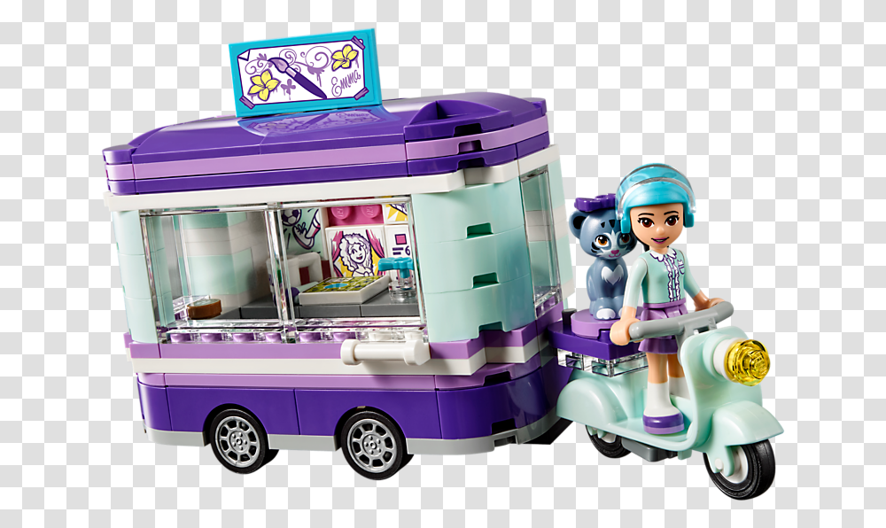 Image Of Lego Friends Emma's Art Stand Lego Friends Emma Art Stand, Truck, Vehicle, Transportation, Person Transparent Png