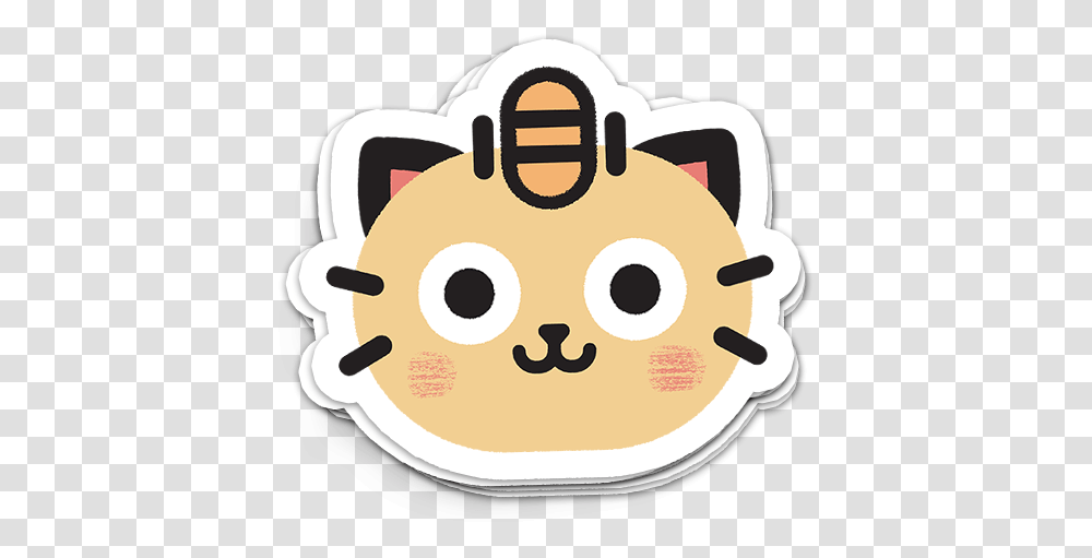 Image Of Meowth Sticker Cartoon, Piggy Bank Transparent Png