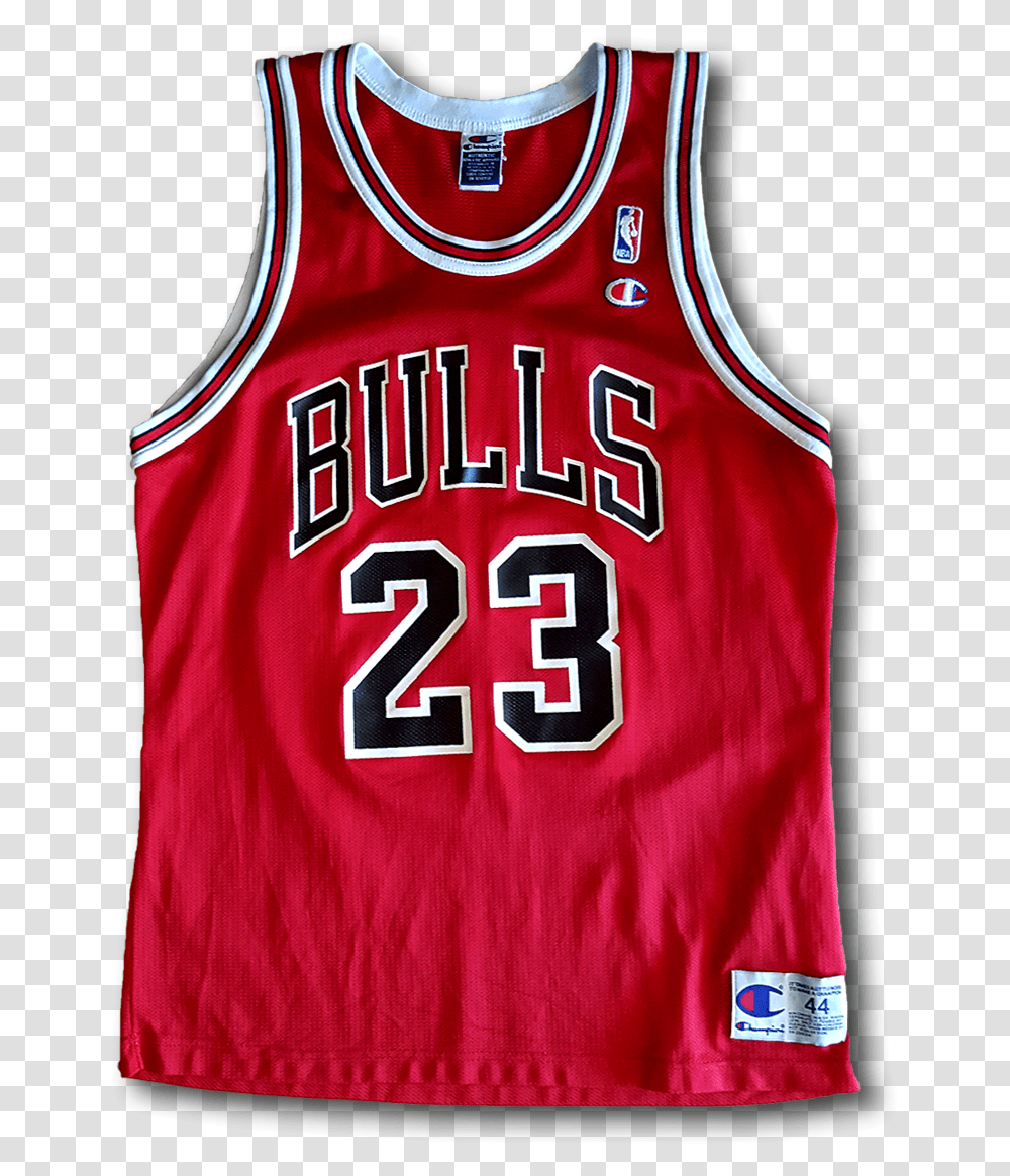 Image Of Michael Jordan Chicago Bulls Champion Replica Chicago Bulls Jersey, Apparel, Shirt, Table Transparent Png