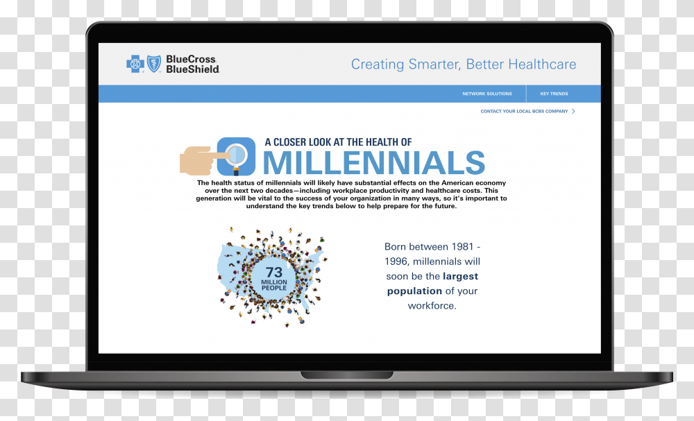 Image Of Millennial Health Infographic On Laptop Typing, Computer, Electronics, Tablet Computer, Monitor Transparent Png