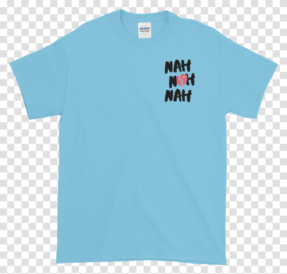 Image Of Nah Nah Nah Tee Baby Blue Pastel Blue T Shirt, Apparel, T-Shirt, Sleeve Transparent Png