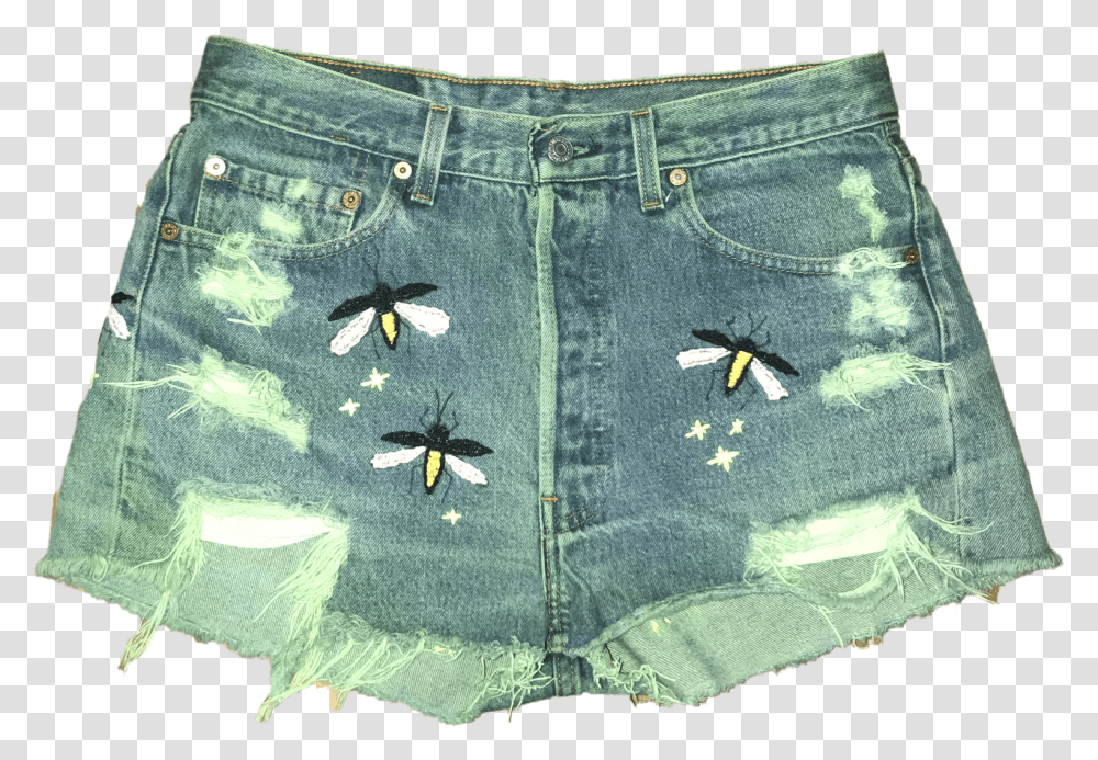 Image Of Neon Green Firefly Miniskirt, Apparel, Shorts, Insect Transparent Png