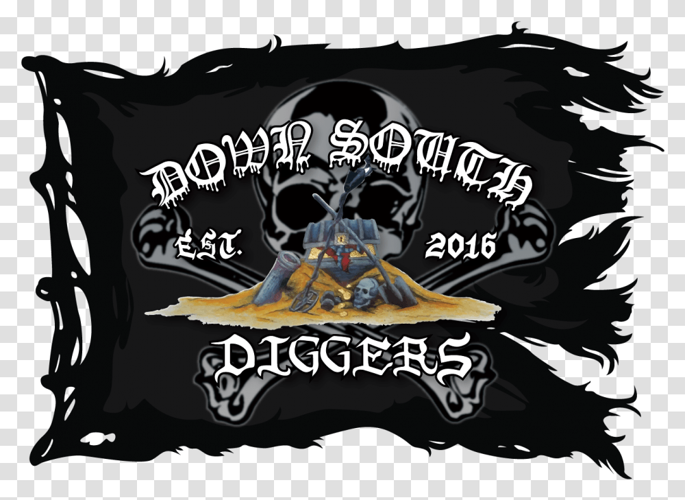 Image Of New Dsd Black Flag Sticker Black Ragged Pirate Flag, Poster, Advertisement Transparent Png