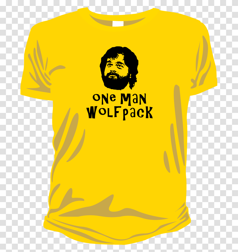 Image Of One Man Wolf Pack Active Shirt, Apparel, T-Shirt, Jersey Transparent Png