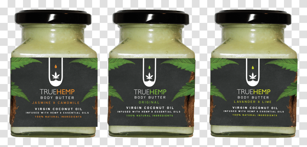 Image Of Organic Coconut Amp Hemp Body Butters Glass Bottle Transparent Png