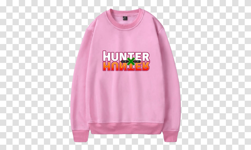Image Of Pink Hunter X Hunter Logo Sweatshirt Ariana Grande Thank U Next Sweatshirt, Apparel, Sweater, Sleeve Transparent Png