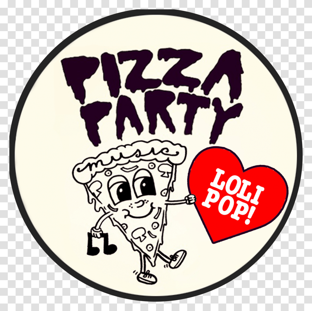 Image Of Pizza Party Music X Lolipop Records Collaboration, Label, Logo Transparent Png