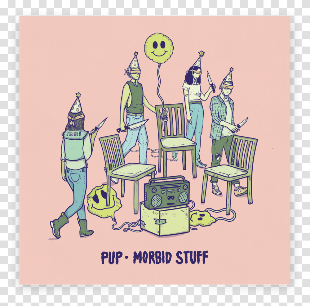 Image Of Pup Pup Morbid Stuff Vinyl, Chair, Person, Drawing Transparent Png