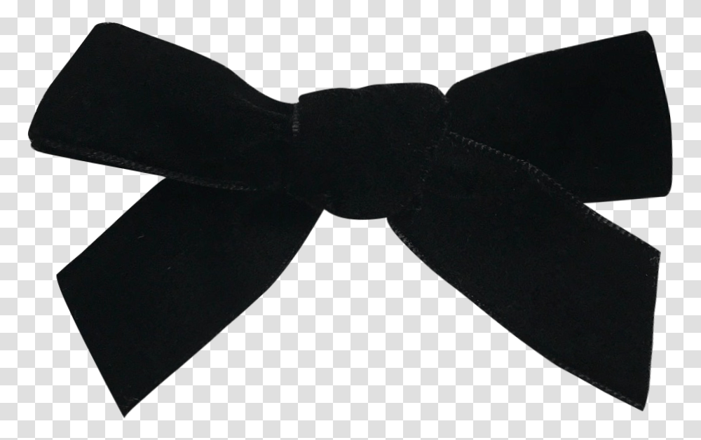 Image Of Raven French Velvet Petit Bow Clip Motif, Tie, Accessories, Accessory, Necktie Transparent Png