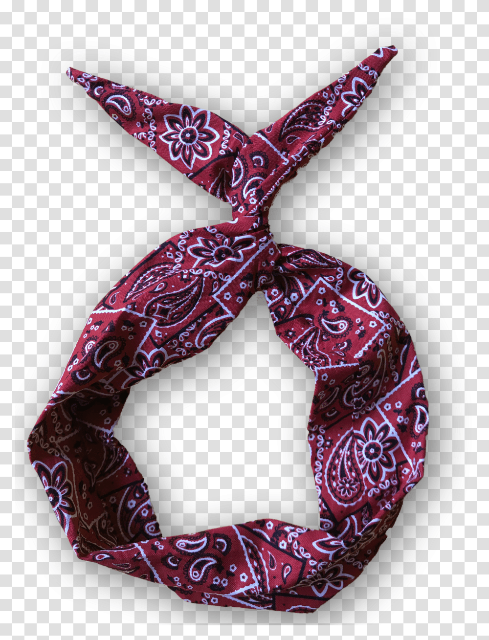 Image Of Red Bandana Print Wire Headband Motif Transparent Png