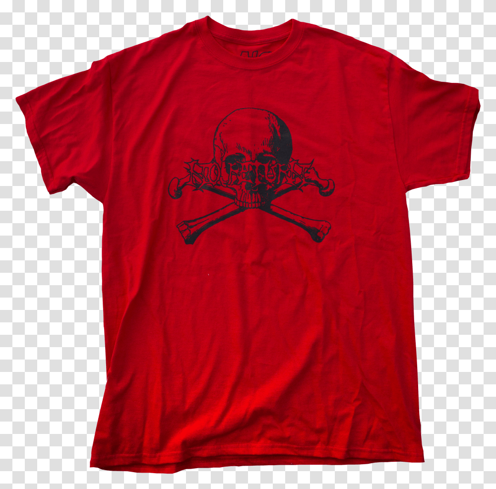 Image Of Red Skull Tee Active Shirt Transparent Png