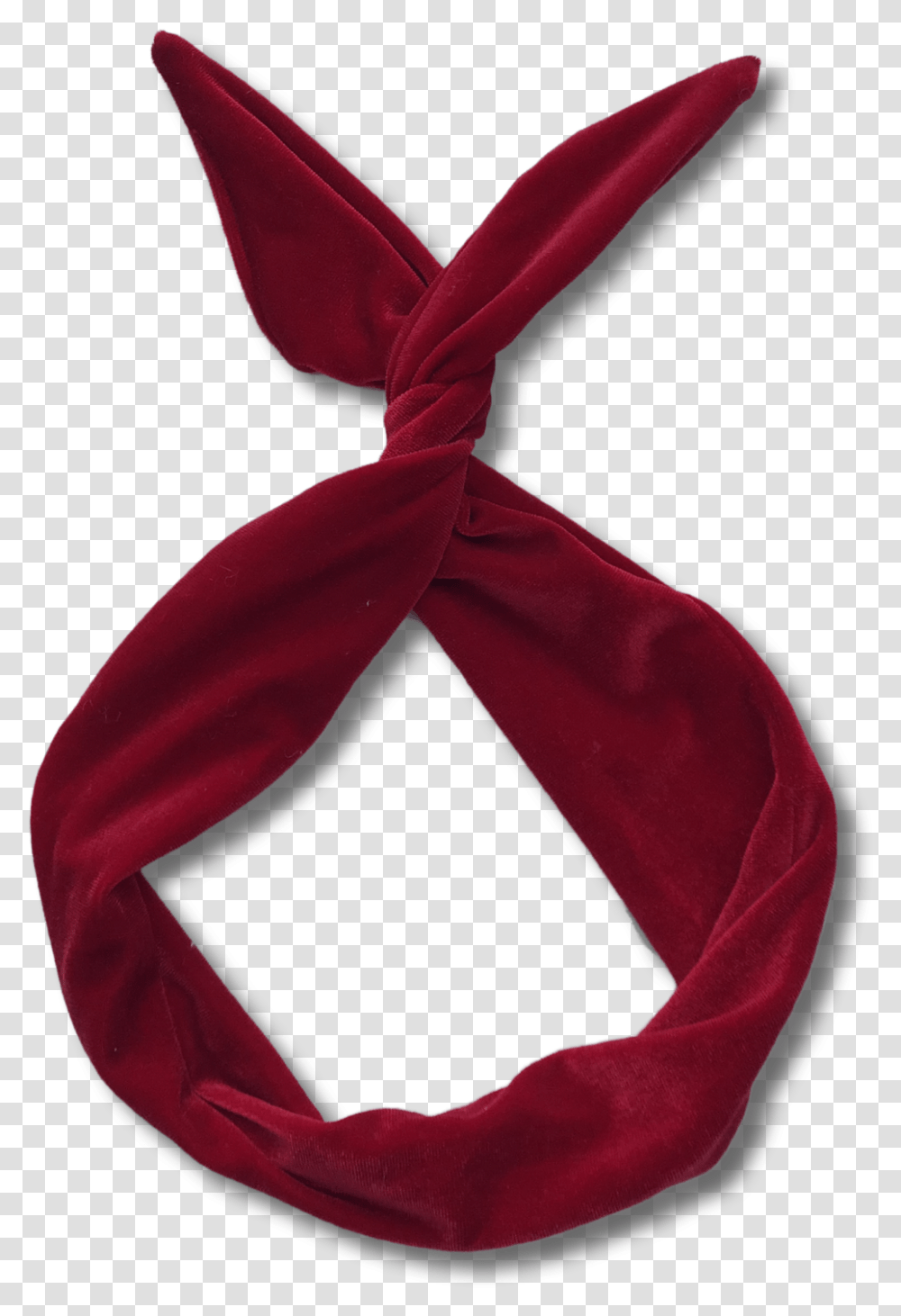 Image Of Red Velvet Wire Headband Stole, Apparel, Tie, Accessories Transparent Png