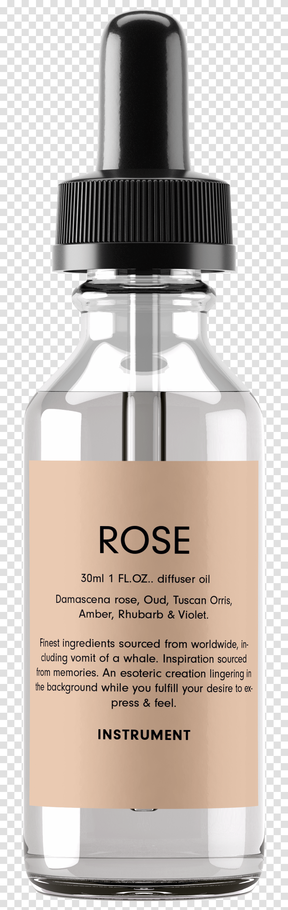 Image Of Rose Oil, Bottle, Beverage, Alcohol, Label Transparent Png