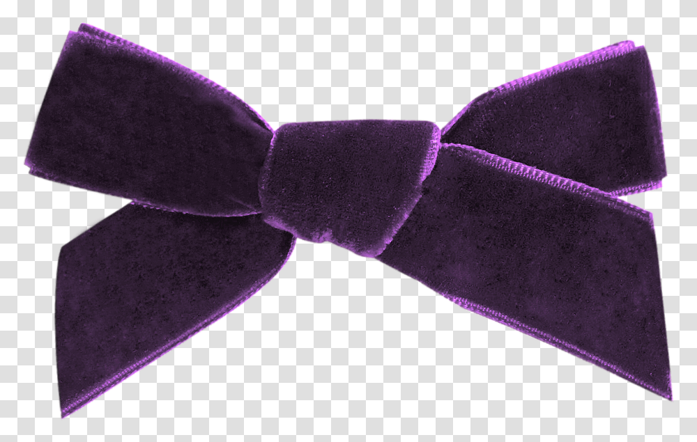 Image Of Royal Purple French Velvet Petit Bow Clip Satin, Tie, Accessories, Petal, Flower Transparent Png