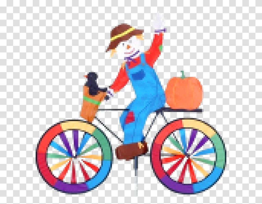 Image Of Scarecrow On A Bicyclebike Spinner, Vehicle, Transportation, Performer, Portrait Transparent Png
