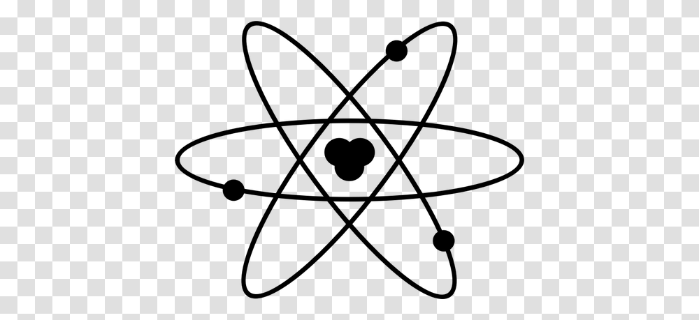 Image Of Scheme Of An Atom In Black And White, Gray, World Of Warcraft Transparent Png