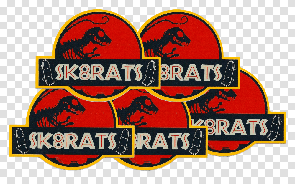 Image Of Sk8rats Jurassic Park Sticker Pack Cute Animals With Sayings, Logo, Trademark Transparent Png