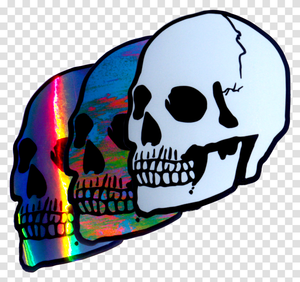 Image Of Skull Sticker 3pk Skull Transparent Png