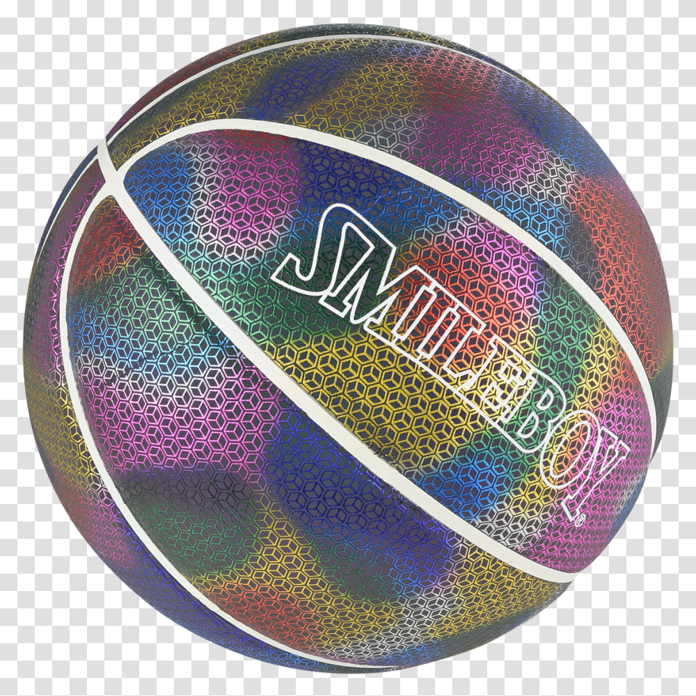 Image Of Space Jam Rainbow Glowing Basketball Limited Circle, Sphere, Sport, Sports, Tape Transparent Png