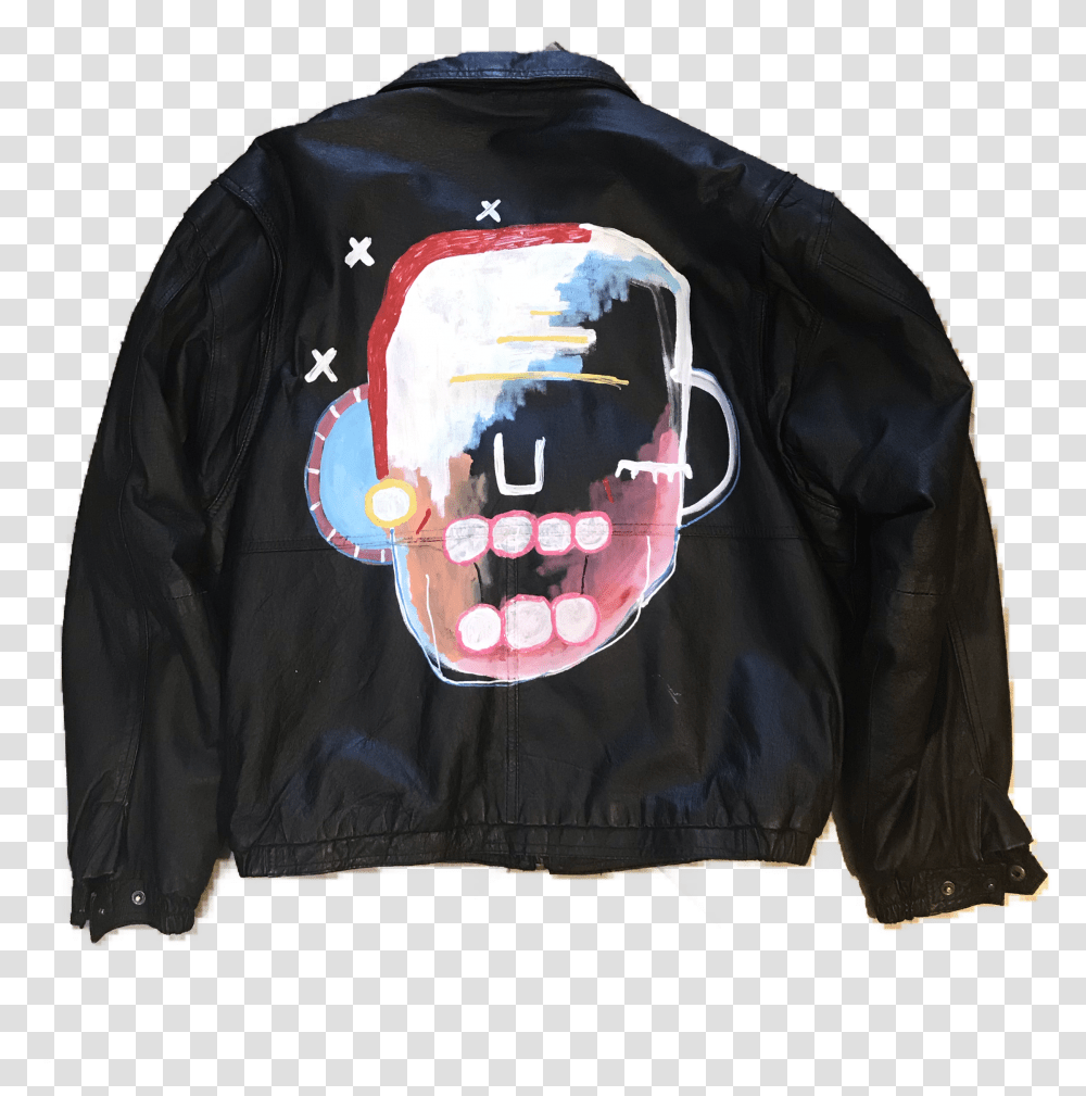 Image Of Straight Face Leather Jacket Transparent Png