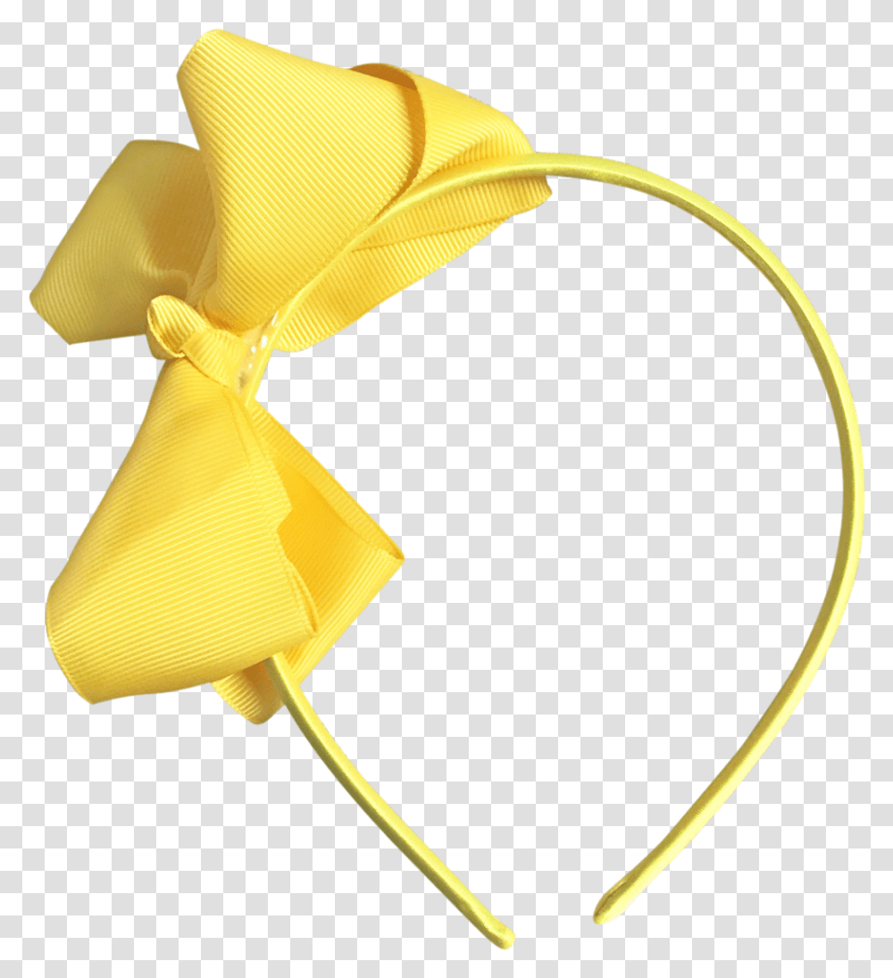 Image Of Sunflower Bow Headband Headband With Ribbon Yellow, Clothing, Apparel, Lamp, Hat Transparent Png