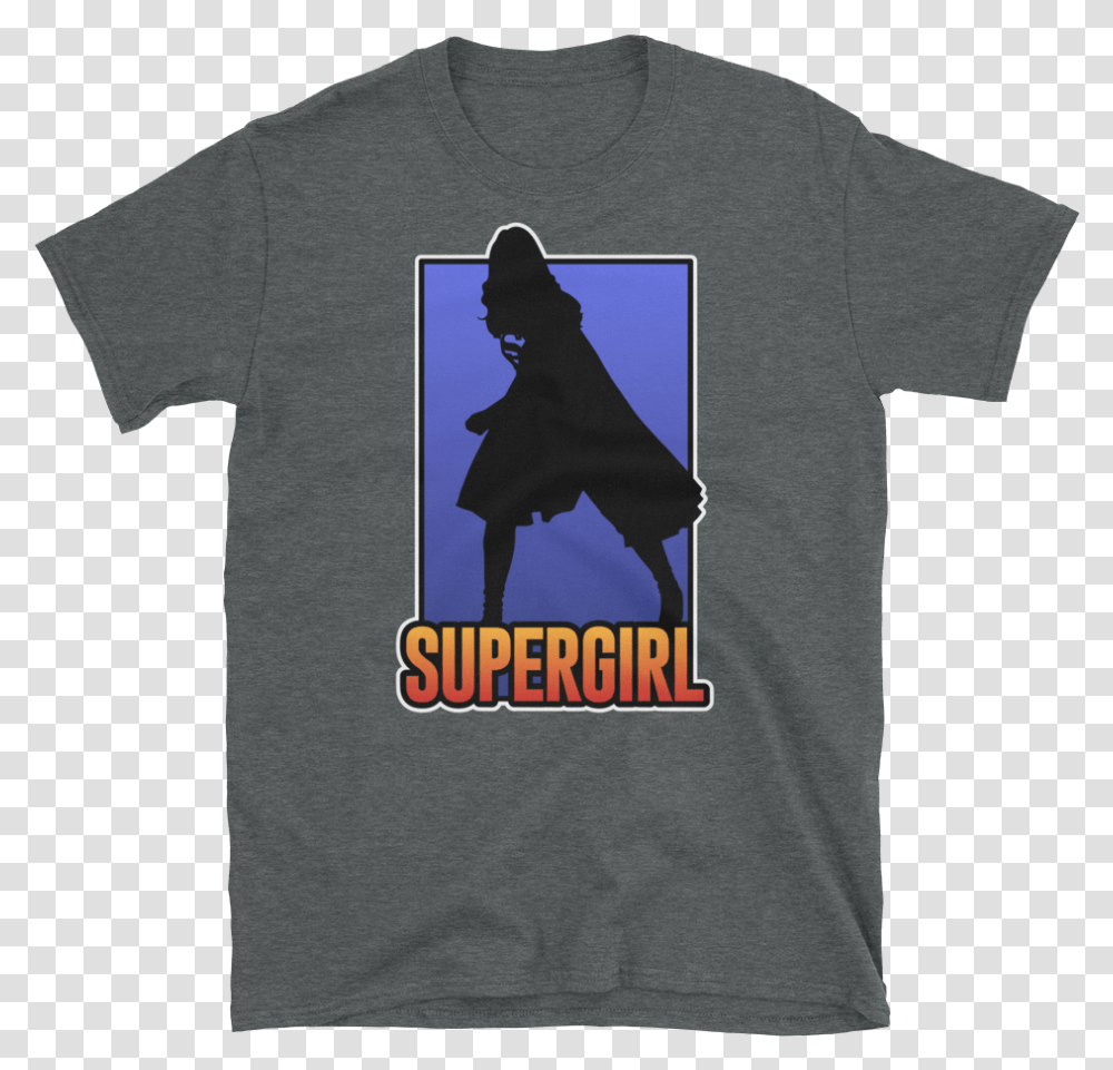 Image Of Supergirl Silhouette Tee T Shirt Palm Tree Logo, Apparel, Sleeve, T-Shirt Transparent Png