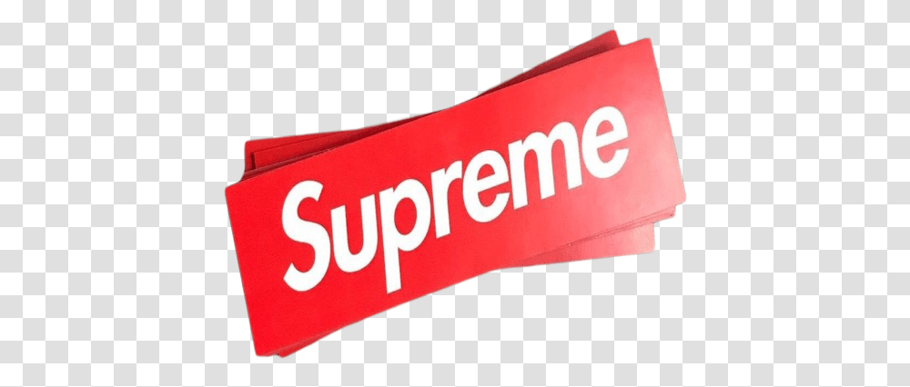 Image Of Supreme 9x3cm Sticker Supreme, Word, Banner, Sash Transparent Png