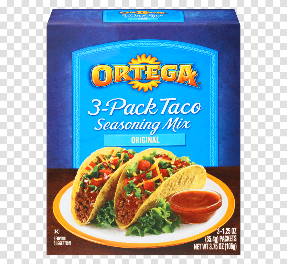 Image Of Taco Seasoning Mix Ortega Taco Seasoning, Food, Burger Transparent Png
