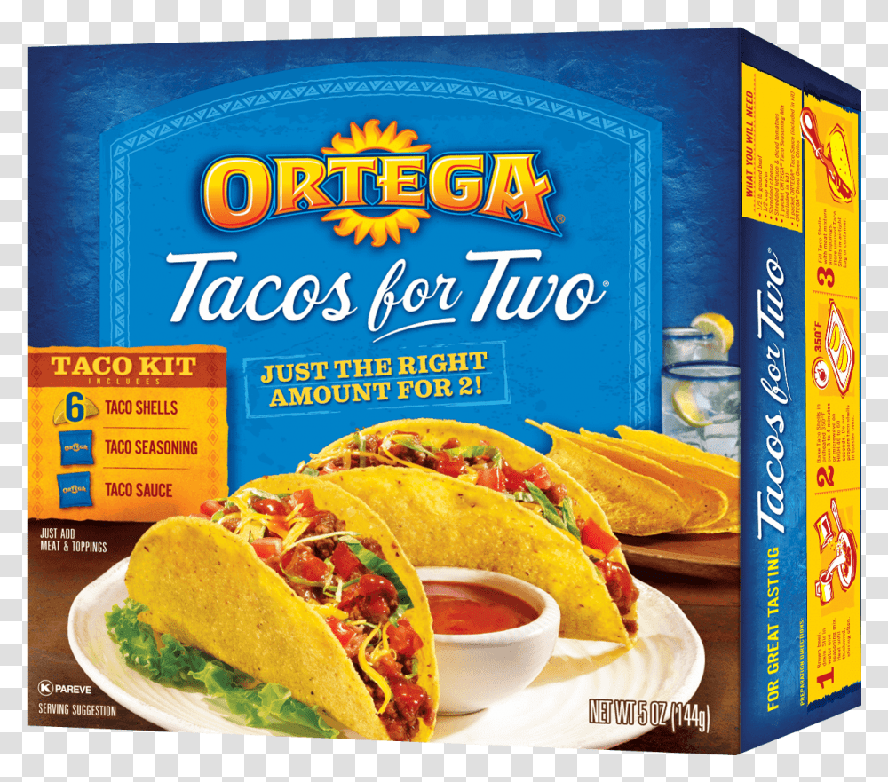 Image Of Tacos For Two Ortega Tacos For Two, Food, Burger Transparent Png